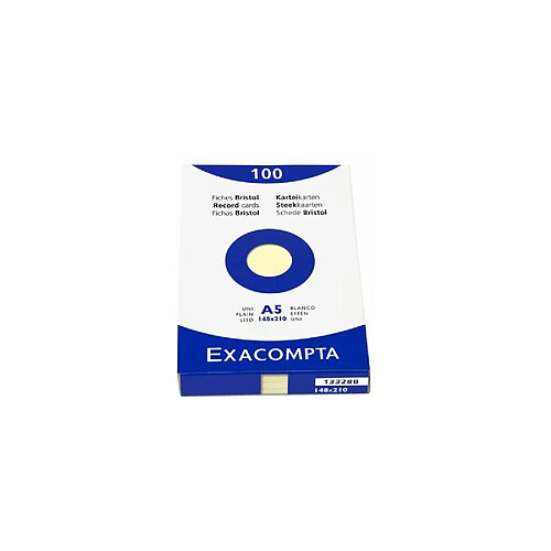 EXACOMPTA Fiches bristol, A5, quadrillé, assorti ()