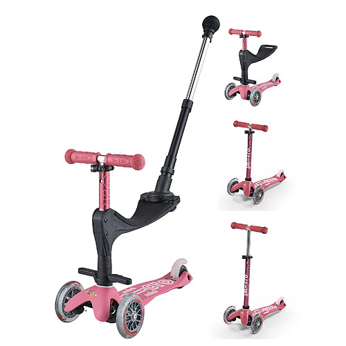 Micro Trottinette évolutive Mini 3en1 Deluxe+ Rose