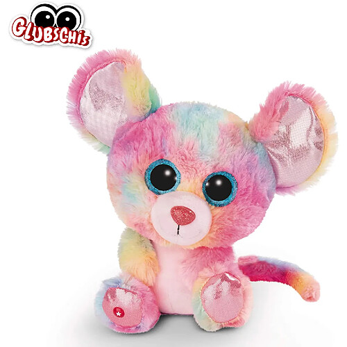 NICI- Doudou-Peluche GLUBSCHIS Souris Candypop 15cm, avec des Grands Yeux Scintillants, 45567