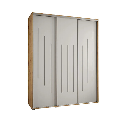 Abiks Meble Armoire DAVOS 8 À Portes Coulissantes 235,2/190/45 3 Portes