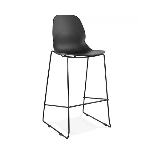 Kokoon Design Tabouret de bar design ZIGGY BLACK 52x51,5x111 cm