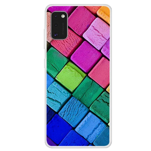 Coque en TPU impression de motifs souple blocs colorés pour votre Samsung Galaxy A41 (Global Version)