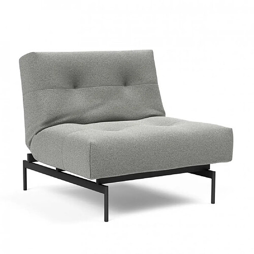 Inside 75 Fauteuil modulable ILB 202 acier noir tissu Mahoga Dove Grey