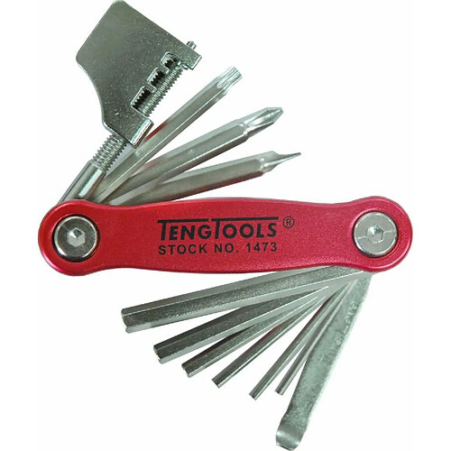 Tengtools 1473 Jeu de 11 clés hexagonales pour vélo