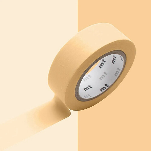 Masking tape unicolore pastel - Orange - 1,5 cm x 7 m