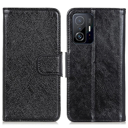 Etui en PU texture nappa noir pour votre Xiaomi 11T/11T Pro