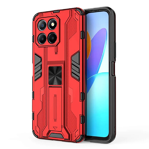 Coque en TPU anti-chute, antichoc avec béquille pour votre Honor X8 5G - rouge