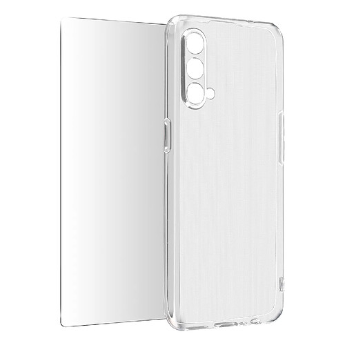 Avizar Coque OnePlus Nord CE 5G Silicone Souple Film Verre Trempé 9H Transparent