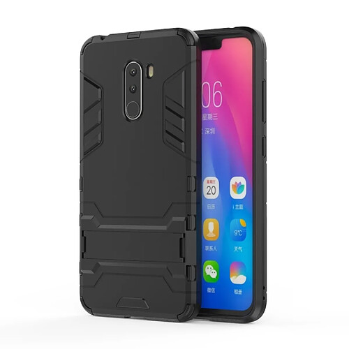 Wewoo Coque TPU antichoc pour Xiaomi Pocophone F1, avec support (Noir)