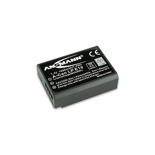 ANSMANN Batterie photo numerique type Canon LP-E10 Li-ion 7.4V 1100mAh