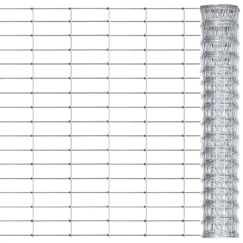 vidaXL Clôture de jardin Acier galvanisé 50x0,8 m Argenté