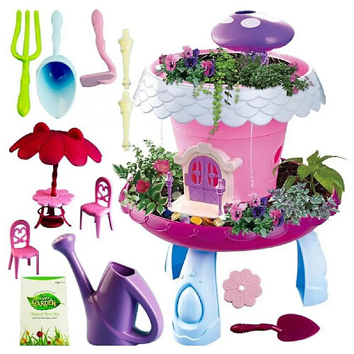 Universal Ensemble de jardin des fées pour filles et garçons Ensemble de jardinage (rose)