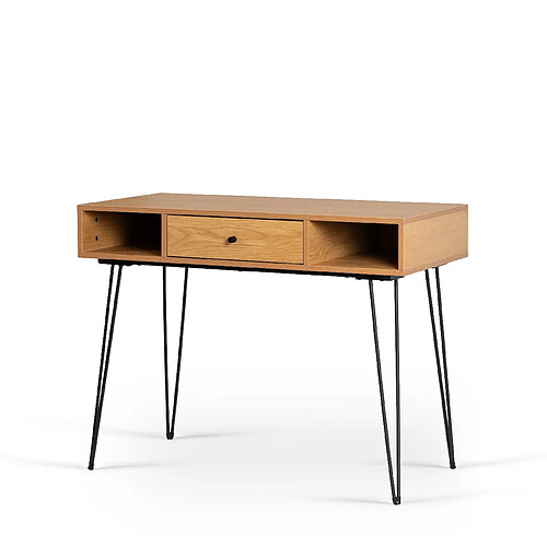 Vivaldi Bureau Lamica 100 cm Chêne Doré/Noir