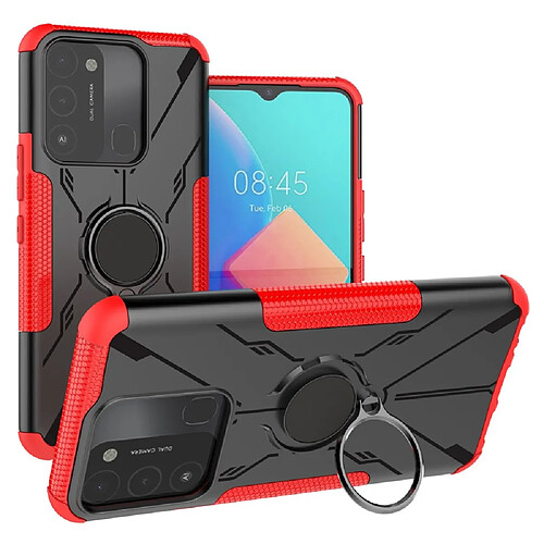 Coque en TPU anti-chute avec béquille pour votre Tecno Spark Go 2022 - rouge