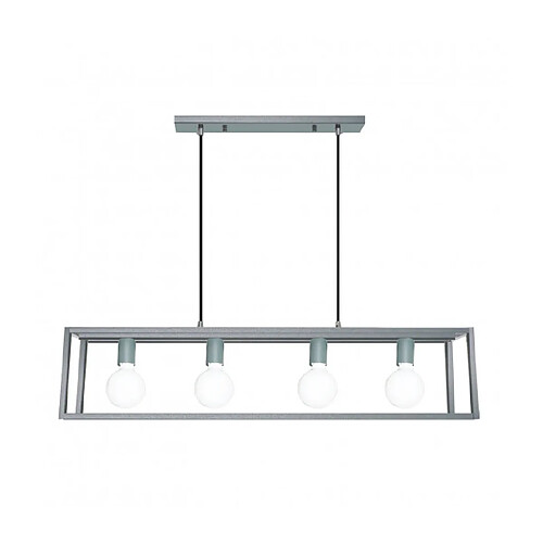 Luminaire Center Suspension industrielle et rétro Sigalo Gris sablé