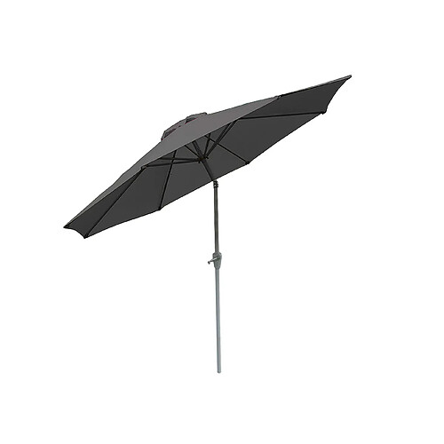 Decoshop26 Parasol de jardin Ø 3m inclinable polyester/aluminium 5kg anthracite 04_0003885