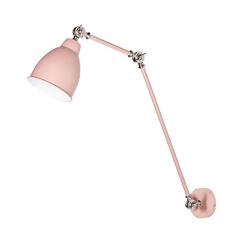 Beliani Lampe murale MISSISSIPPI Métal Rose pastel