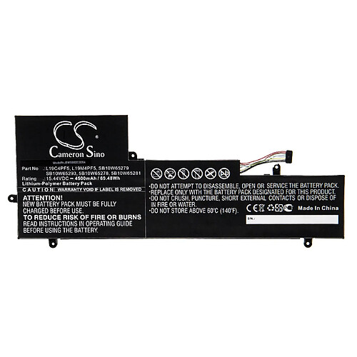 vhbw Batterie compatible avec Lenovo Yoga Slim 7 15IIL ordinateur portable Notebook (4500mAh, 15.44V, Li-polymère)