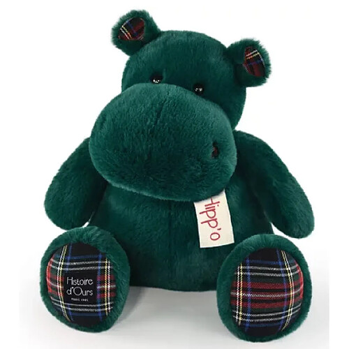 Histoire d'Ours Hippopotame - Vert sapin - 40 cm