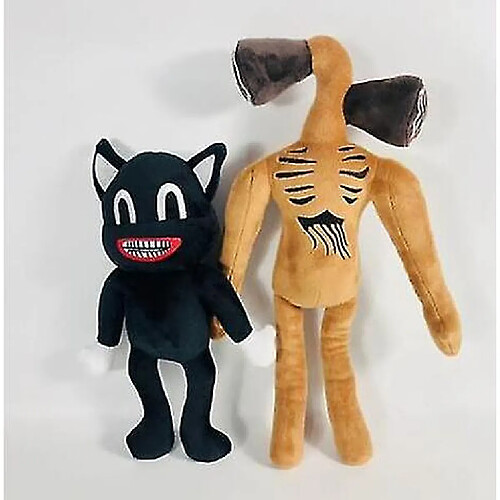 Universal 2/set d'animation, peluche de sirène, tête d'alarme, poupée de peluche, légende de la noix d'horreur noir