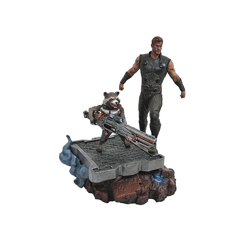 Diamond Select Toys Avengers Infinity War - Statuette Premier Collection Thor & Rocket Raccoon 30 cm