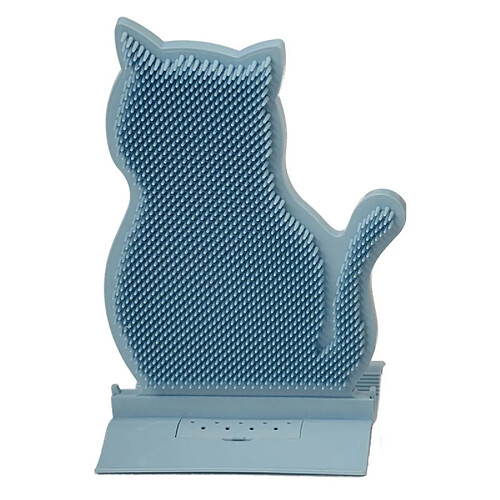 Universal 1PC Nouveauté Fixation Porte Couture Chat Pince à cheveux Griffage Tête Massage Brosse Chat Grattage Jouets Produits pour animaux de compagnie | Jouets pour chats (bleu)