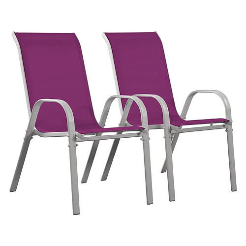 Habitat Et Jardin Fauteuil jardin Textilène Cordoba - Phoenix - Rose - Lot de 2