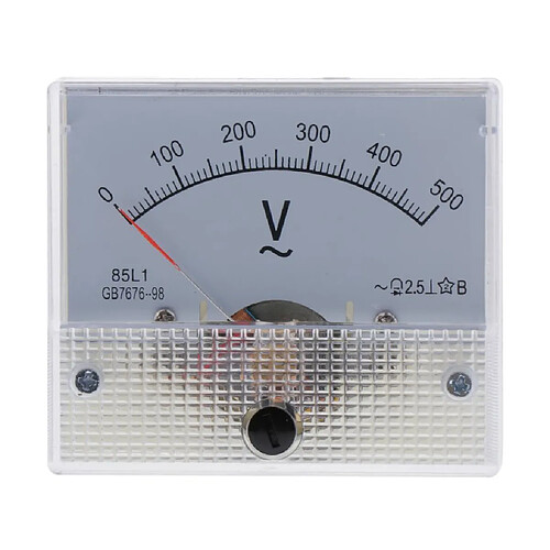 Jauge 0-500V De Jauge De Tension De Pointeur Analogique Du Voltmètre CA 85L1 Précis