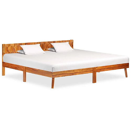 vidaXL Cadre de lit sans matelas bois massif 200x200 cm