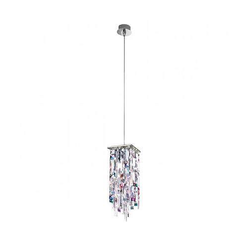 Luminaire Center Suspension Prisma 1 ampoule Chrome