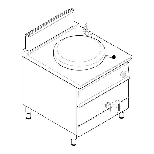 Marmite gaz à cuve - chauffe directe - 100 litres - Tecnoinox