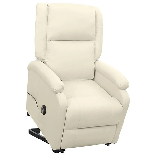 vidaXL Fauteuil Crème Tissu