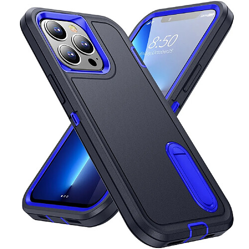 Coque en TPU avec béquille Bleu foncé/saphir pour votre iPhone 13 Pro Max 6.7 pouces