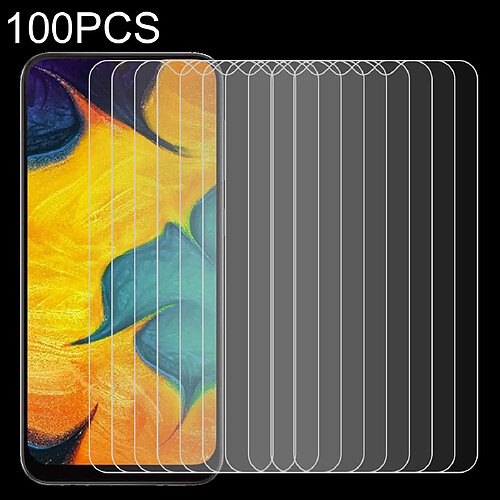 Wewoo Film de verre trempé de 100 PCS 0.26mm 9H 2.5D pour Galaxy A30