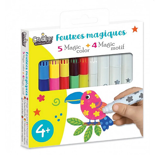 Crealign 9 feutres magiques et avec motifs