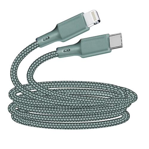 Câble USB-C / iPhone 2m Just Green Bleu