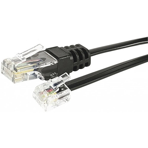 Abi Diffusion Cordon de raccordement téléphonique RJ11/ RJ45 - 1 m