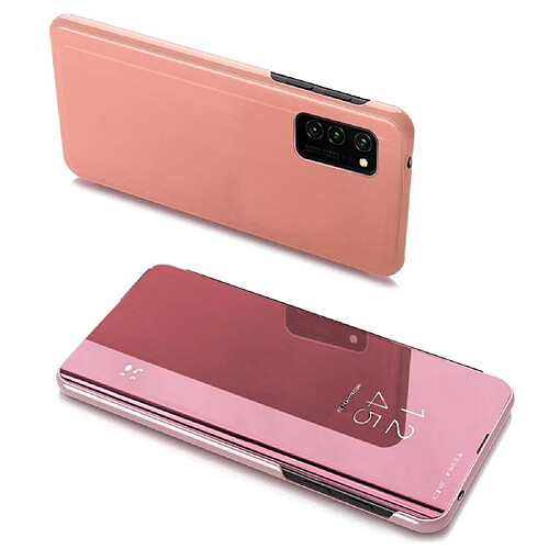 Ozzzo coque transparent view pour samsung galaxy a03s (166.5) rose