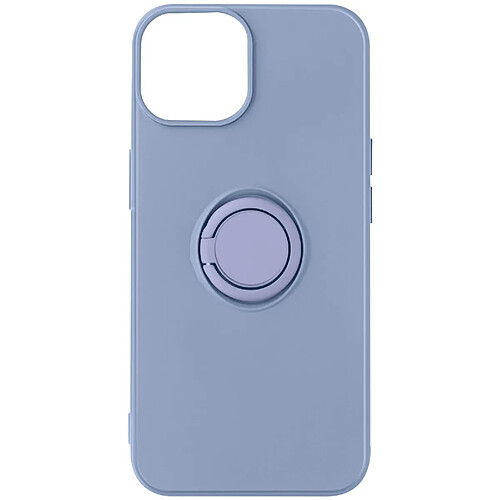 Avizar Coque pour iPhone 14 Soft touch Flexible avec Bague Support Bleu Lavande