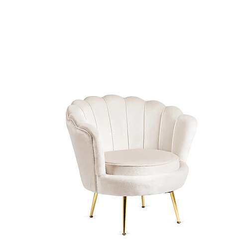 Vivaldi Fauteuil ANGEL Creme Velours