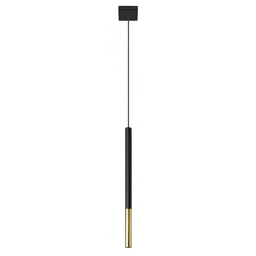 Luminaire Center Suspension design Mozaica Acier Or noir 1 ampoule 100cm