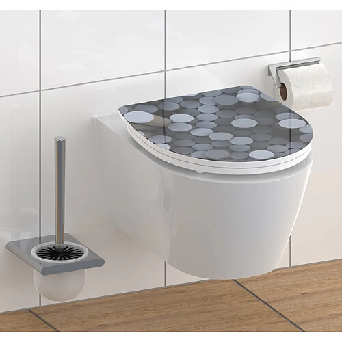 SCHÜTTE Siège de toilette brillant et fermeture en douceur ROUND DIPS