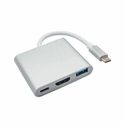 Akyga AK-AD-57 4 Ports USB C Hub USB C HDMI USB A 3.0 Adaptateur répartiteur 20 cm