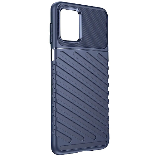 Avizar Coque pour Motorola Moto G13, G23 effet strié antidérapant Bleu