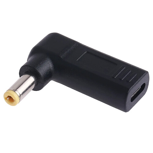 Wewoo Chargeur USB-C / Type-C Femelle à 5,5 x 2,5 mm Connecteur adaptateur coudé mâle