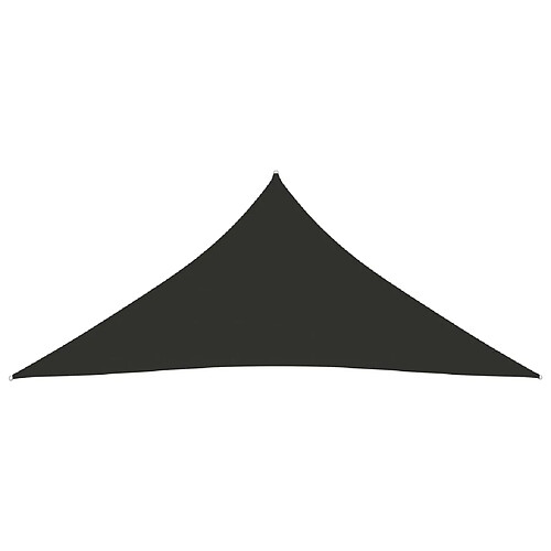 Helloshop26 Voile d'ombrage parasol tissu oxford triangulaire 3 x 4 x 4 m anthracite 02_0009834