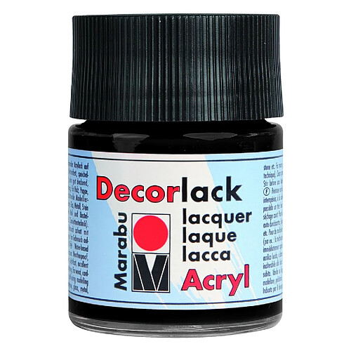 Marabu Vernis acrylique 'Decorlack', noir, 50 ml, ()