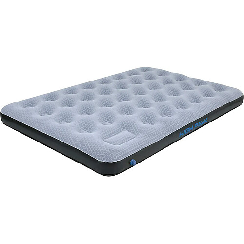 High Peak Double Comfort Plus Matelas Gonflable Mixte Adulte, Gris/Bleu, XL