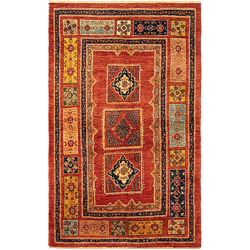 Vidal Tapis de laine 170x107 rouge Kashkuli