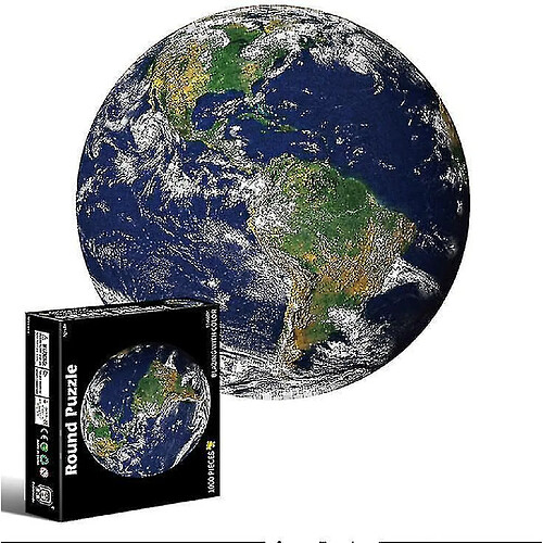 Universal Puzzle 1000 pièces pour adultes et enfants - Puzzle visuel 3D Terre et Lune